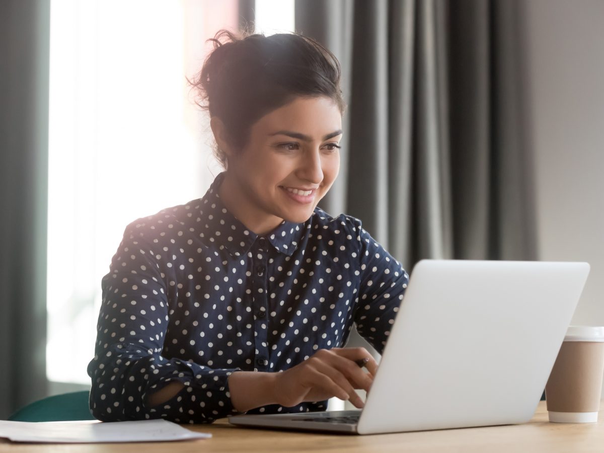 Women researching on laptop